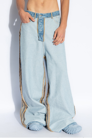 Light blue Jeans with inside - IRO distressed slim-fit jeans Grey -  SchaferandweinerShops Australia - out effect VETEMENTS